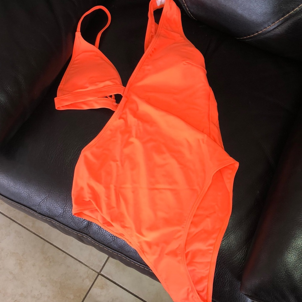 Orange bathing suit
